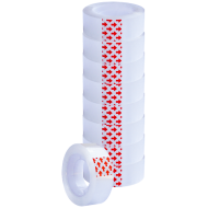 Bandă adezvă transparentă, 18 mm x 33 m, set 8 role